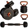 Netsportique Set di dischi per allenamento muscolare, kettlebell Barbell Dumbell Push ups
