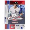 Topps Chrome MLB 2026 Value Box 7 confezioni cuciture da baseball e rifrattor...