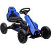 HOMCOM Go Kart a Pedali per Bambini 3-8 Anni 100x58x58.5 cm Blu | Sedile Regolabile in 4 Posizioni, Ruote in EVA