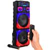 Avilia Cassa Bluetooth Potente 800W con 2 Microfoni Wireless per Karaoke | Speaker portatile 90 cm con luci LED RGB, telecomando, ruote e batteria ricaricabile, autonomia 4-8 ore