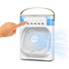 Avilia - Ventilatore Portatile Ricaricabile USB con Nebulizzatore, LED Multicolore, Timer, Aromaterapia e 3 Velocità, Ventilatore da Tavolo Compatto 21x36cm per Casa e Ufficio