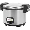 Metro Professional Cuociriso GRC1950, acciaio inox, 12 litri, 1950 W, funzione scaldavivande rivestimento antiaderente, 30 porzioni in 45 minuti, argento