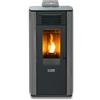 Qlima Stufa A Pellet Ventilata Fiorina 90 S-LINE Grigia 9,7 Kw