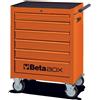 BETA UTENSILI Beta Worker C04BOX Orange - Carrello 6 cassetti con assortimento 150 utensili