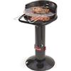 Barbecook Loewy 50 Barbecue a carbone con protezione antivento, barbecue rotondo con QuickStart e QuickStop, regolabile in 3 posizioni, nero, griglia di Ø 47,5 cm