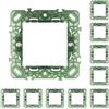 CILIA Compatibile con Vimar Plana, Supporto Per Scatola 502 503 504 507, Supporti in Plastica per Interruttori e Prese, Supporto 2/3/4/7 Moduli (10 Pezzi Verde, 2 Moduli)