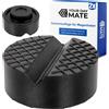 Your Day Mate GmbH Cuscinetto in gomma universale per cric, confezione da 2, rotondo, Ø 65 x 25 mm, con incavo a V da 15 x 7 mm, per autovetture fino a 3,5 t, cuscinetto in gomma per cric