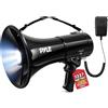 Pyle Megafono 50 Watt con Microfono, Megafono Portatile con Sirena Allarme e Volume Regolabile, Interno/Esterno, Sport, Calcio, Basket, Baseball, Fans e Allenatori e Emergenze
