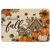 Artoid Mode Casa in legno, girasoli, zucche, autunno, 40 x 60 cm | Tappeto da cucina con foglie stagionali, decorazione per interni ed esterni
