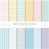 Glamoreal Blocco di Carta per Scrapbooking Rosa da 24 Fogli con Motivi Essenziali, cartoncino 15,2 x 15,2 cm, Stampato su Un Lato con Pois, Quadri Vichy per creazione di Biglietti e lavoretti Fai da Te