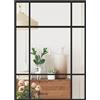 HOMCOM Specchio decorativo da parete con cornice in metallo 50x70cm Nero | Specchio rettangolare, camera da letto, bagno