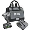 FLEX FX1331-1A - Avvitatore a percussione compatto senza fili senza spazzole da 1/4 di pollice, con batteria al litio da 2,5 Ah e caricabatterie rapido da 160 W