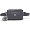 Kipling Abanu Multi Borsa a Tracolla, Borsa a Spalla Multi-Scomparto Leggera con Chiusure a Zip Sicure, Tracolla Regolabile & Organizer da Viaggio - Moonlit Grey