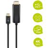 Goobay 77528 adattatore cavo video 1,8 m USB Type-C HDMI Nero