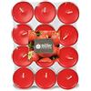 seit 1744 müller KERZEN Müller Tealights Candele Profumate - Fragranza Fragola - 39 × 15 mm - Durata 4 Ore - Lumini di Cera Colore Rosso - Set di 24 Candeline