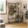 BellaHome Mobile da ingresso bellahome industrial grigio 110x40x180 cm