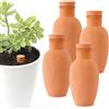 Lovely Ran 4 globi di irrigazione per piante da 7,9 cm, vaso di argilla con coperchio, in terracotta, argilla, irrigazione, semplice sistema di irrigazione periferica, sistema di irrigazione