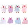 Goktvai 4pz Vestiti per Bambole, Adatti a Bambole da 7,62cm 4 Colori Design a Cuore Mini Abiti Alla Moda per Utilizzabili Anche Come Decorazione Esposizioni