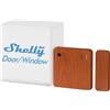 Shelly Blu Door/Window Marrone - Allarme Intelligente con Sensore di Movimento Bluetooth, Sicurezza Domestica, Rilevatore con Controllo Remoto, Avvisi Tramite App, Alexa e Google, Gateway Richiesto