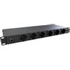 Vertiv PowerGo rPDU Monitored | 1U | 230 V | 16 A | 3,6 kW | Schuko tedesco con un connettore 2P+E (IP44) | 6 prese Schuko tedesche | Display LED | EP4G81A0