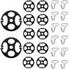 VBGURR 24 Pezzi Coprisedili Auto con Piastre di Prugna in Metallo e Ganci, 12 Coprisedili Auto in Plastica + 12 Ganci di Fissaggio per Cuscini Sedile Auto in Metallo con Clip di Bloccaggio, Fibbie di