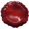 MERCURY S.P.A. Sottopiatto Natalizio Rosso in Vetro Ø33 cm, Piatto Decorativo Elegante per Tavola di Natale