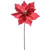 MERCURY S.P.A. Stella di Natale Rossa, Fiore Natalizio Decorativo in Poliestere, 25x55 cm, Addobbo Natalizio