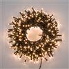 LOTTI IMPORTEX SRL MiniCluster luminosa di Natale 2000 led, bianco caldo, nastro Ø 6 cm, luci natalizie per esterno, timer memory, 4+40,5 m