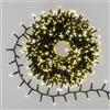 LOTTI IMPORTEX SRL Catena MiniCluster 1000 MiniLED Bianco Caldo FlashLED, 20 m, Cavo Verde, Luci Natalizie da Esterno