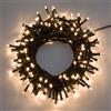 LOTTI IMPORTEX SRL Catena Luci Natalizie 320 LED Bianco Caldo, 12,8 m, Cavo Verde, Memory Controller 8 Giochi di Luce, IMQ
