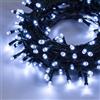 LOTTI IMPORTEX SRL Catena luminosa di Natale lineare 1200 led, bianco, luci natalizie per esterno, timer memory, 8 giochi di luce, 2+48,5 m