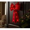 LOTTI IMPORTEX SRL Fiocco Velvet Bow Rosso 38 x H 60 cm con 24 MicroLED Bianco Caldo