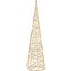 MERCURY S.P.A. Albero di Natale Cono con Luci LED, Decorazione Natalizia in Metallo e Plastica Oro, 40 cm, a Batteria
