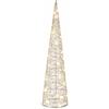 MERCURY S.P.A. Albero di Natale Cono con Luci LED, Decorazione Natalizia in Metallo e Plastica Oro, 80 cm, a Batteria