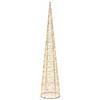 MERCURY S.P.A. Albero di Natale Cono con 600 Luci LED, Decorazione Natalizia in Metallo e Plastica Oro, 210 cm, con Trasformatore