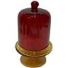 MERCURY S.P.A. Candela Profumata Vanilla Rossa/Ambra 170 g con Campana e Piede Decorativo