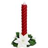 VACCHETTI S.R.L. Candela Decorativa in Resina Rossa con LED e Girocandela 16 × 14 × 28 cm