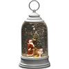 Konstsmide Decorazione natalizia a LED, palla di neve, Babbo Natale e pupazzo di neve, riempita d'acqua, con timer di 5 ore, funzionamento a batteria e USB, per interni, 3 x C 1,5 V (non incluse)