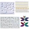 Attuslla Orecchini Stampi in resina di silicone Orecchini Stampi in resina epossidica DIY Craft con ganci per orecchie