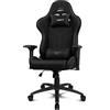 DRIFT GAMING Chair DR110BK Sedia professionale, tessuto ad alta densità, braccioli 4D, rotelle silenziose, pistone classe 4, inclinazione, cuscini cervicali/lombari, nero, 70 x 130-138 x 70 cm (LxAxP)