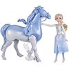 Disney Frozen Hasbro Frozen - Frozen 2, Elsa e il cavallo Nokk elettronico (bambola di Elsa con cavallo che nuota e cammina ispirati al film Disney Frozen 2), Nylon/A