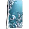 BLOTECH Cover per OPPO A78 5G Custodia Flip Caso in PU Pelle Portafoglio Cover a Libro Magnetic Buckle 3D Brillantini Glitters PU Leather Bumper Folio Protector Protettiva Case Flip,Plum Blossom