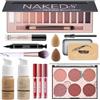 AOLIKOKO - Kit di trucco professionale da donna in 12 colori: ombretto, fondotinta, rossetto, rossetto, pennelli e eyeliner