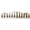 Italfama Pedine Scacchi Francesi In Ottone/Legno Dorate, Re 7,5 cm