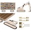 bez marki GRANDE SCAFFALE PER MACCHININE HOT WHEELS SPRINGS 80 POSTI PER MACCHININE ESCAVA