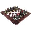 Italfama Scacchi In Resina Dipinta A Mano Russi Vs Mongoli, Tavola In Legno 42cm