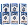 BICYCLE 6x Carte Da Gioco Poker Jumbo Con Indice Grande Blu Prestige In Plastica BICYCLE