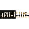 Italfama Set Pedine Scacchi in Ottone e Legno, Oro Argento, Re 7.5cm