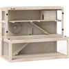 PawHut Gabbia per criceti, 3 livelli, casetta, accessori, 100 x 50 x 84 cm, per più piccoli animali, legno, plastica | Aosom Italy