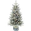HOMCOM Albero di Natale artificiale 90 cm con 50 LED, 240 punte e neve artificiale | Aosom Italy